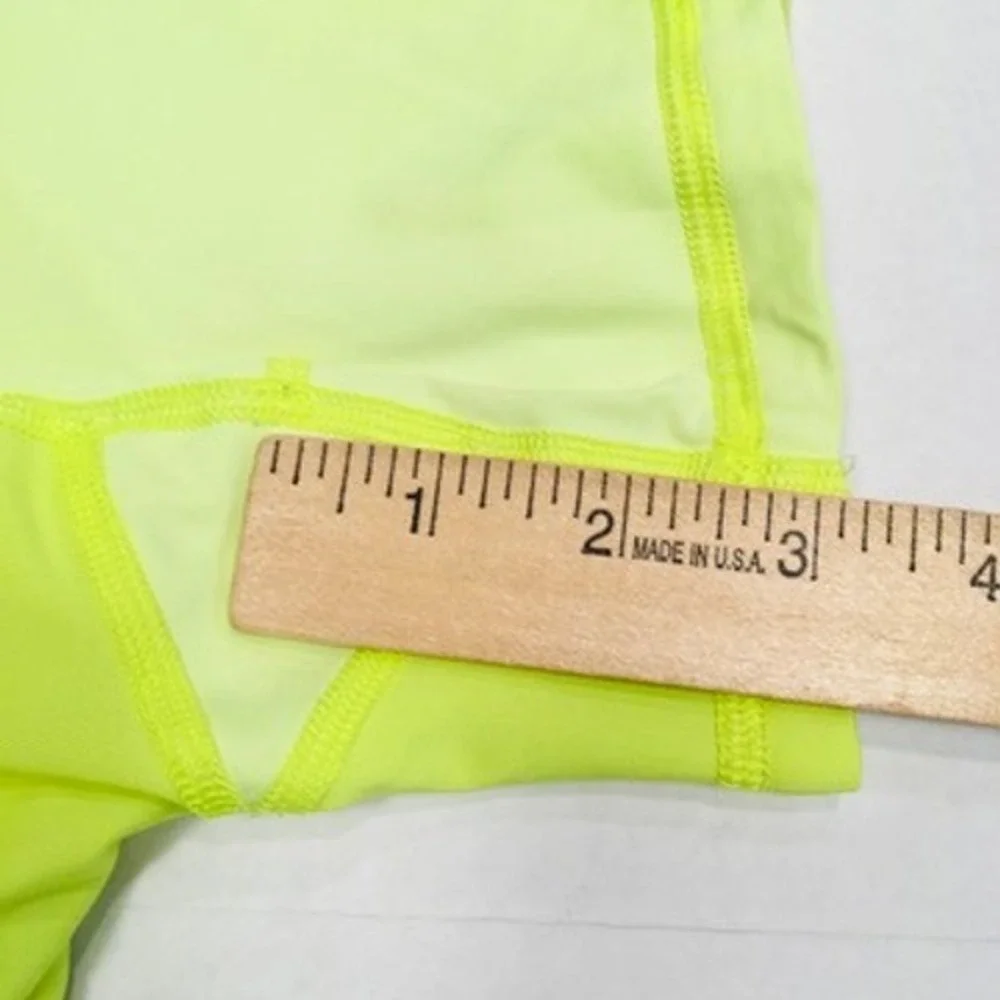 Lululemon‎ Pace Rival Skirt Skort Sz 4 Highlighter Yellow Neon Pickleball Tennis